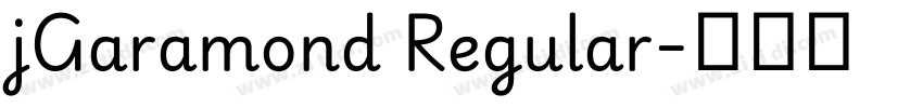 jGaramond Regular字体转换